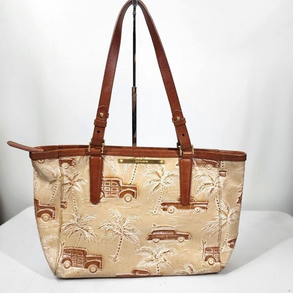 Brahmin Medium Alden Copper Copa Cabana Woody Tote Shoulder Bag - Picture 1 of 7